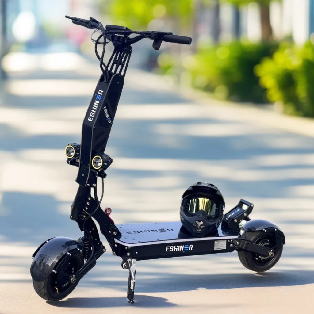 NFC Start 72V 15000W 150A 180A Fast Speed 110-140KMH 70-90MPH Electric Scooter 16 Inch Fat Tire E Scooters with Steering Damper