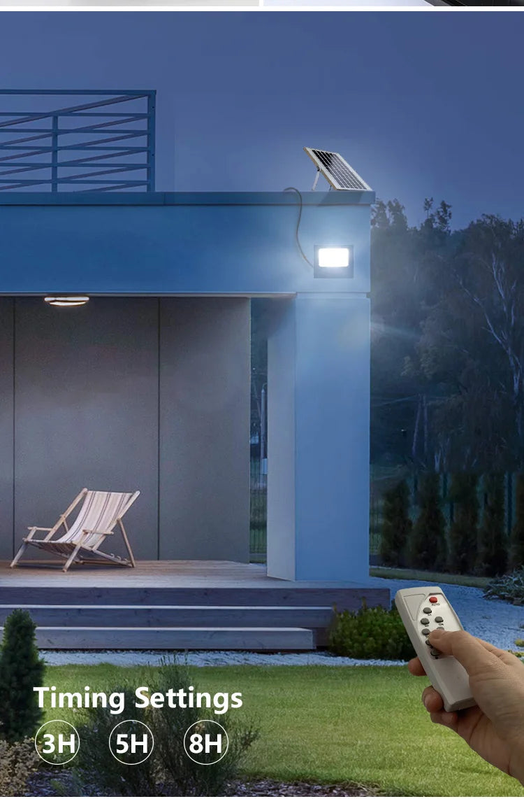LED Solar Light Flood Lights Outdoor Solar Reflector Spotlights 50w 100w 200w 300w 500w With Remote Control For Garden Street