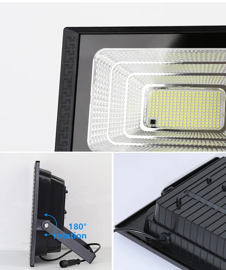 LED Solar Light Flood Lights Outdoor Solar Reflector Spotlights 50w 100w 200w 300w 500w With Remote Control For Garden Street