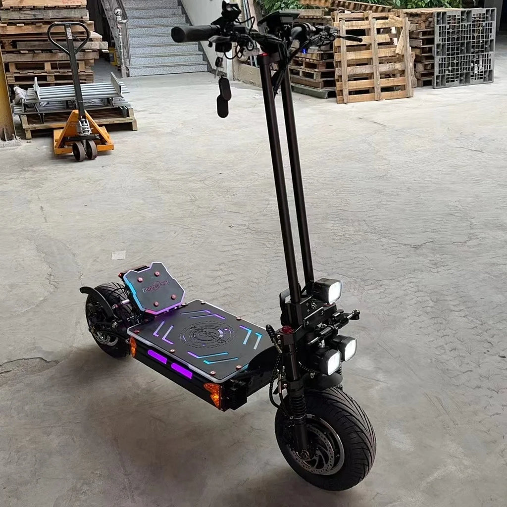 NFC Start 72V 15000W 150A 180A Fast Speed 110-140KMH 70-90MPH Electric Scooter 16 Inch Fat Tire E Scooters with Steering Damper