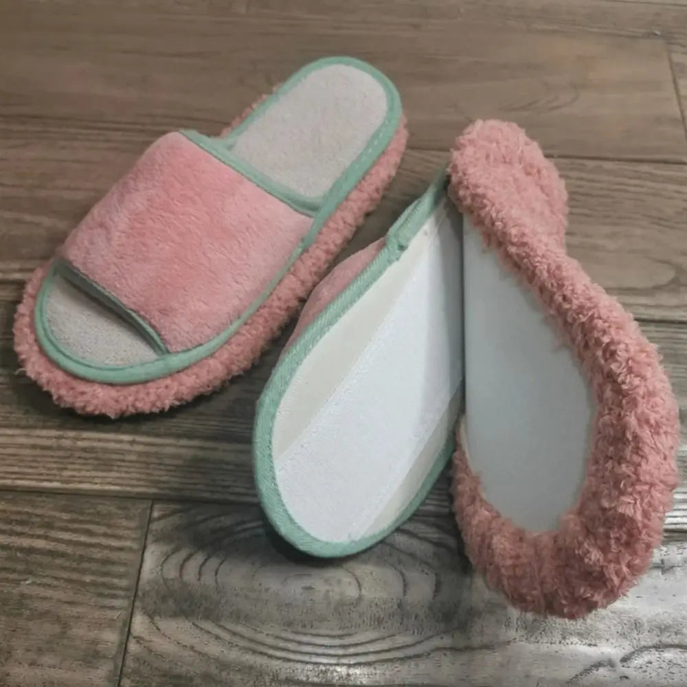 Detachable Microfibre Mop Slippers Washable Soft Floor Mopping Slippers Open Toed Solid Color Lazy Slippers House Floor