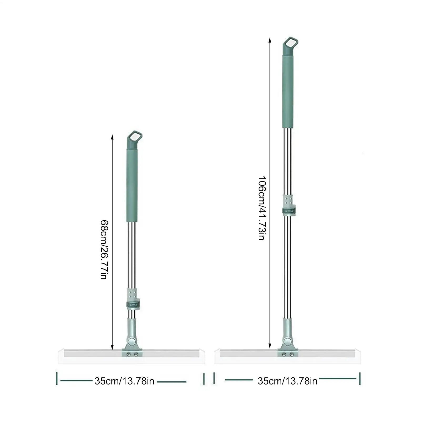 Floor Scrub Broom Scraping Broom with Telescopic Handle Household Cleaning Tool for Floor Bathrooms Kitchens Showers Tile Pet