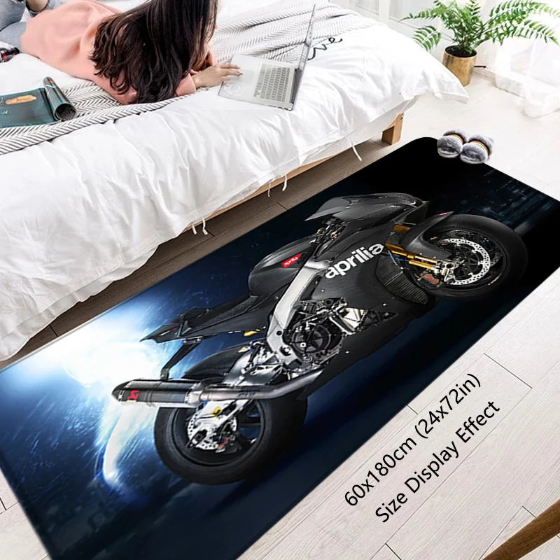 Motorcycles Floor Mat Non-slip Foot Rug Aprilias Racing Hallway Carpet Kitchen Water Absorbed Rugs Bedside Mats Home Decorations