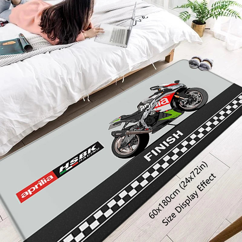 Motorcycles Floor Mat Non-slip Foot Rug Aprilias Racing Hallway Carpet Kitchen Water Absorbed Rugs Bedside Mats Home Decorations