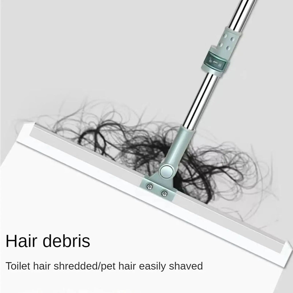 Floor Scrub Broom Scraping Broom with Telescopic Handle Household Cleaning Tool for Floor Bathrooms Kitchens Showers Tile Pet