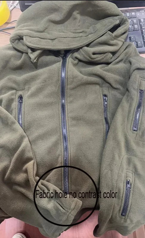 Men Polar Fleece Tactical Winter Autumn Hiking Fishing Camping Trekking Thermal Jackets Outdoor Sports Hood Caro Coat Softshell
