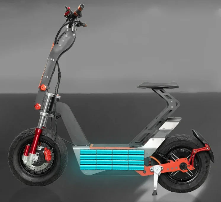 NFC Start 72V 15000W 150A 180A Fast Speed 110-140KMH 70-90MPH Electric Scooter 16 Inch Fat Tire E Scooters with Steering Damper