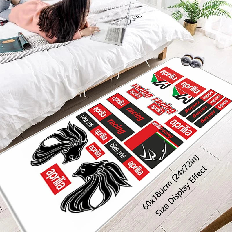 Motorcycles Floor Mat Non-slip Foot Rug Aprilias Racing Hallway Carpet Kitchen Water Absorbed Rugs Bedside Mats Home Decorations