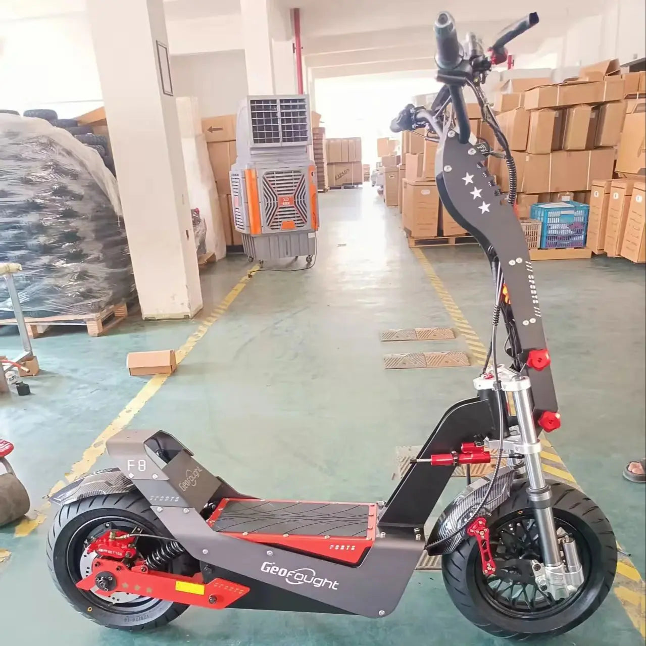 NFC Start 72V 15000W 150A 180A Fast Speed 110-140KMH 70-90MPH Electric Scooter 16 Inch Fat Tire E Scooters with Steering Damper