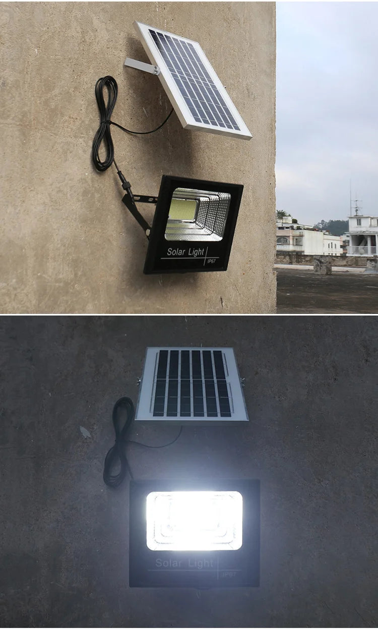 LED Solar Light Flood Lights Outdoor Solar Reflector Spotlights 50w 100w 200w 300w 500w With Remote Control For Garden Street